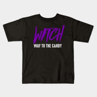 WITCH WAY TO THE CANDY Kids T-Shirt